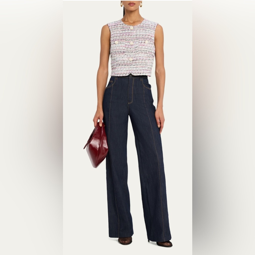 Cinq a Sept Auden Cropped Tweed Vest
